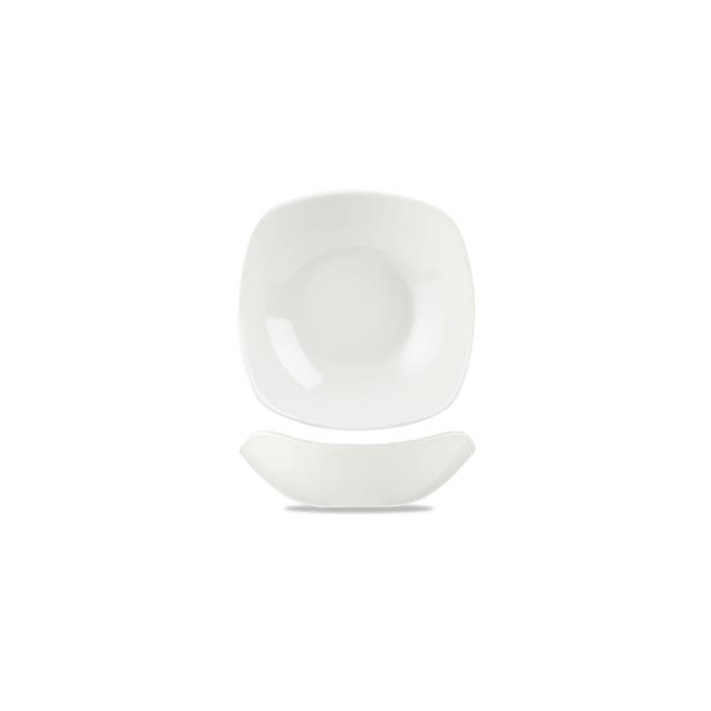 Insalatiera quadra Linea X Squared Churchill in ceramica vetrificata bianca cm 23,5