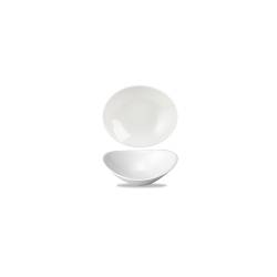 Orbit Churchill line oval salad bowl in white vitrified ceramic 25.5x21.2 cm