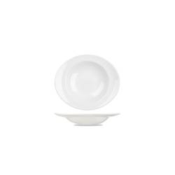 Piatto pasta ovale Linea Orbit Churchill in ceramica vetrificata bianco cm 31x26,5