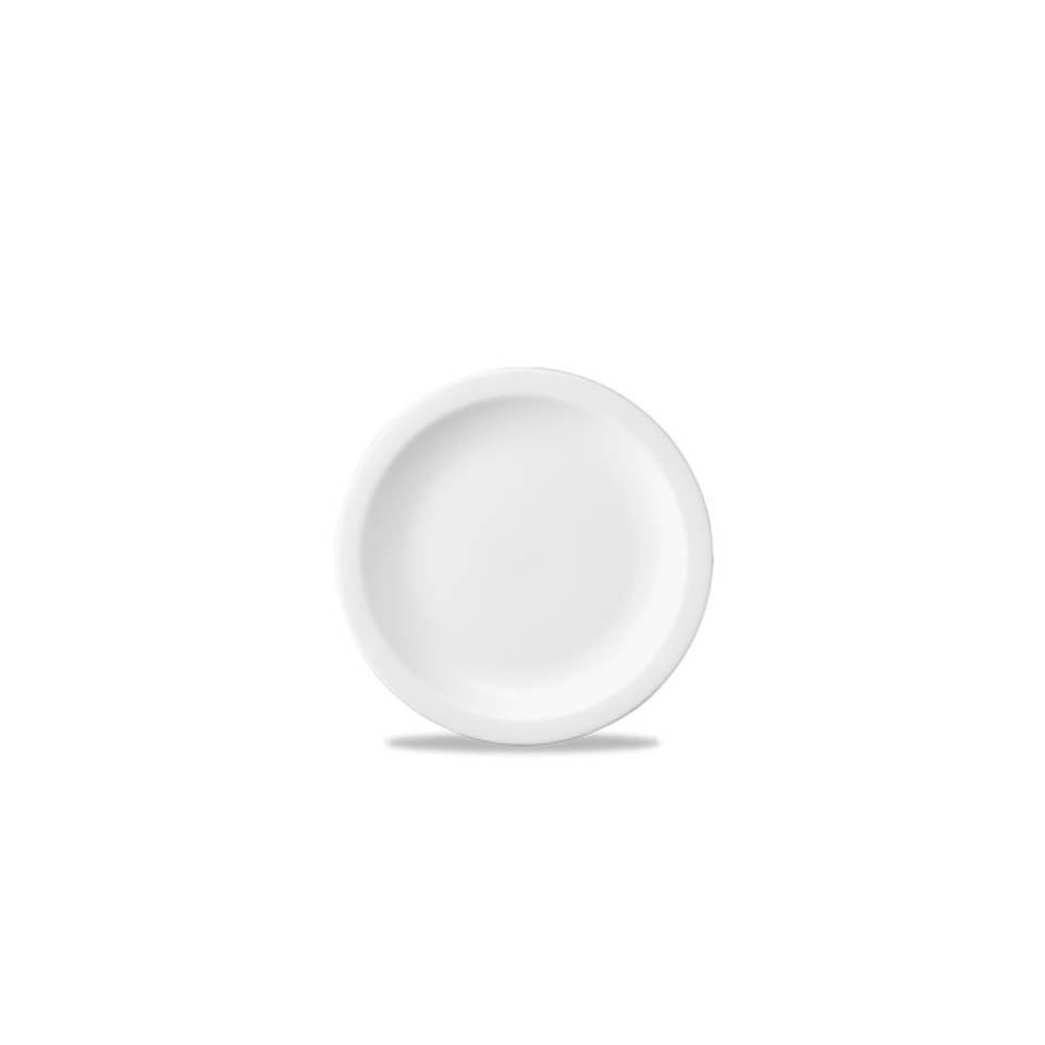 Linea Nova Churchill vitrified white ceramic flat plate 17.8 cm