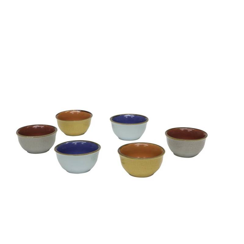 Coppetta pinzimonio Mediterraneo in ceramica colorata cm 7,5