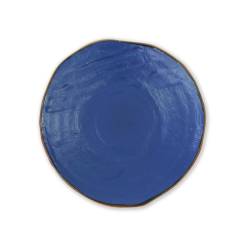Mediterranean blue ceramic flat plate 27.5 cm