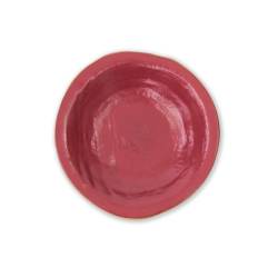 Mediterranean cherry red ceramic soup plate cm 24