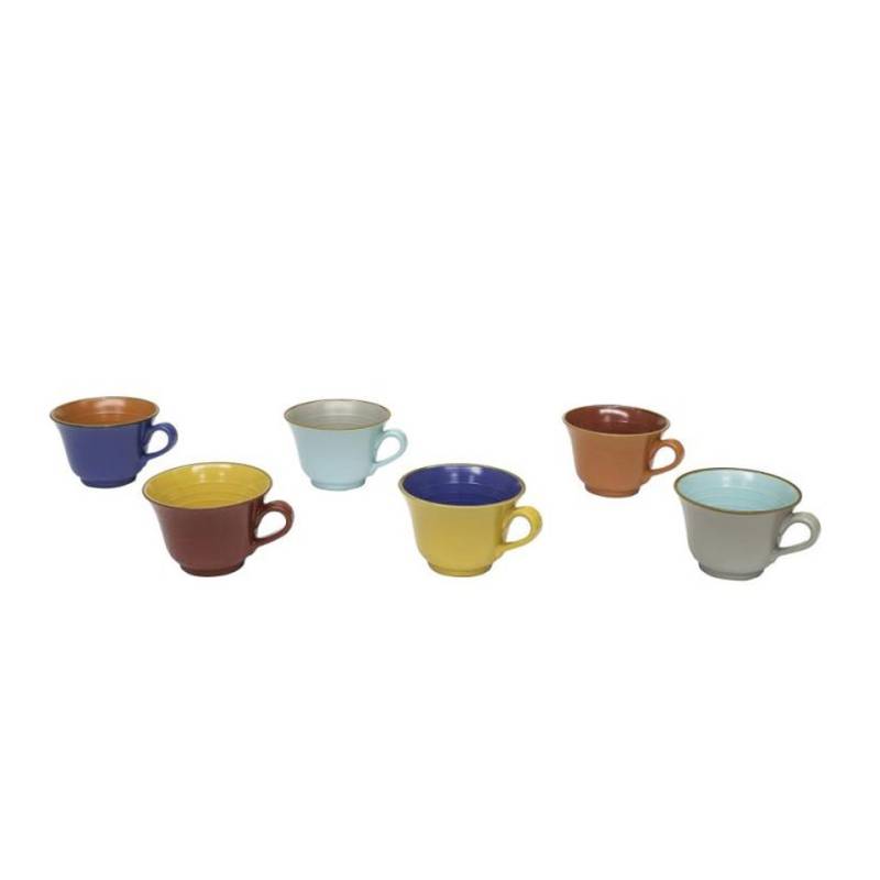 Tazza colazione Mediterraneo in ceramica colorata cm 13