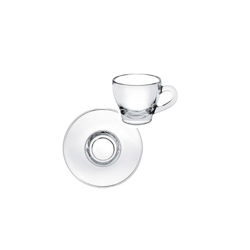 Borgonovo Ischia cap cup in glass cl 18 with saucer