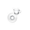 Borgonovo Ischia cap cup in glass cl 18 with saucer