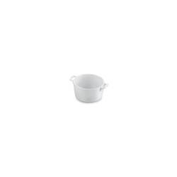 Clever 2-handle white porcelain casserole 10x5 cm