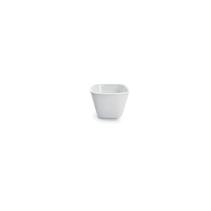 White porcelain Miniature square cup 2.36x2.36 inch