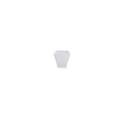 Miniature white porcelain square cup 2.87x2.87 inch