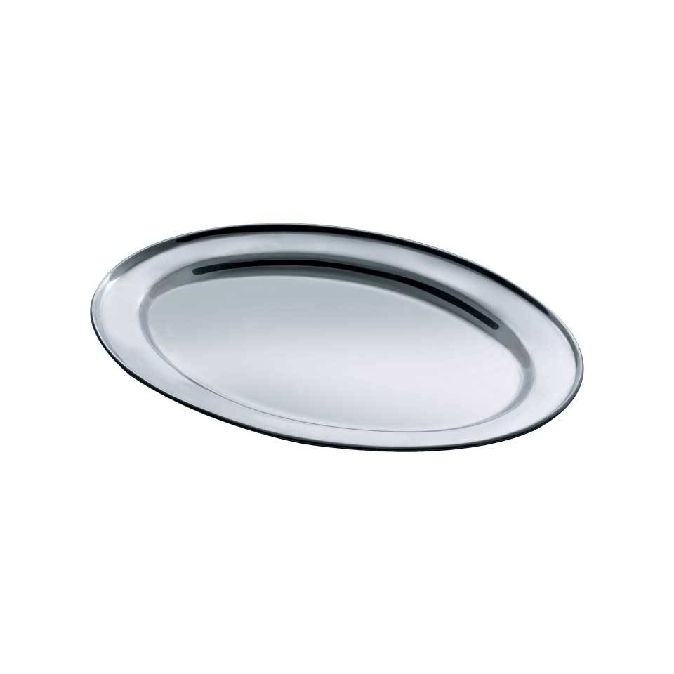 Stainless steel oval tray 50x35 cm