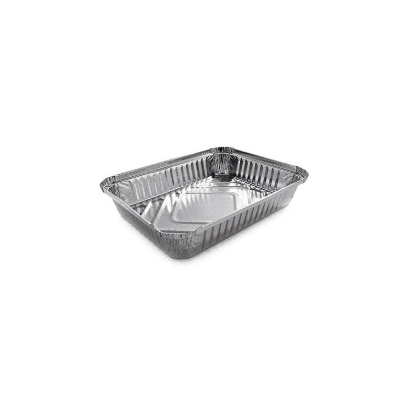 Disposable rectangular aluminium food tray 0.29 gal