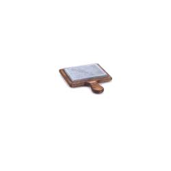 Bisetti rectangular small soapstone on wooden base cm 16x20