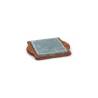 Bisetti square soapstone on wooden base cm 25