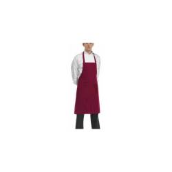 Apron with bib and pocket Egochef burgundy 90x70 cm