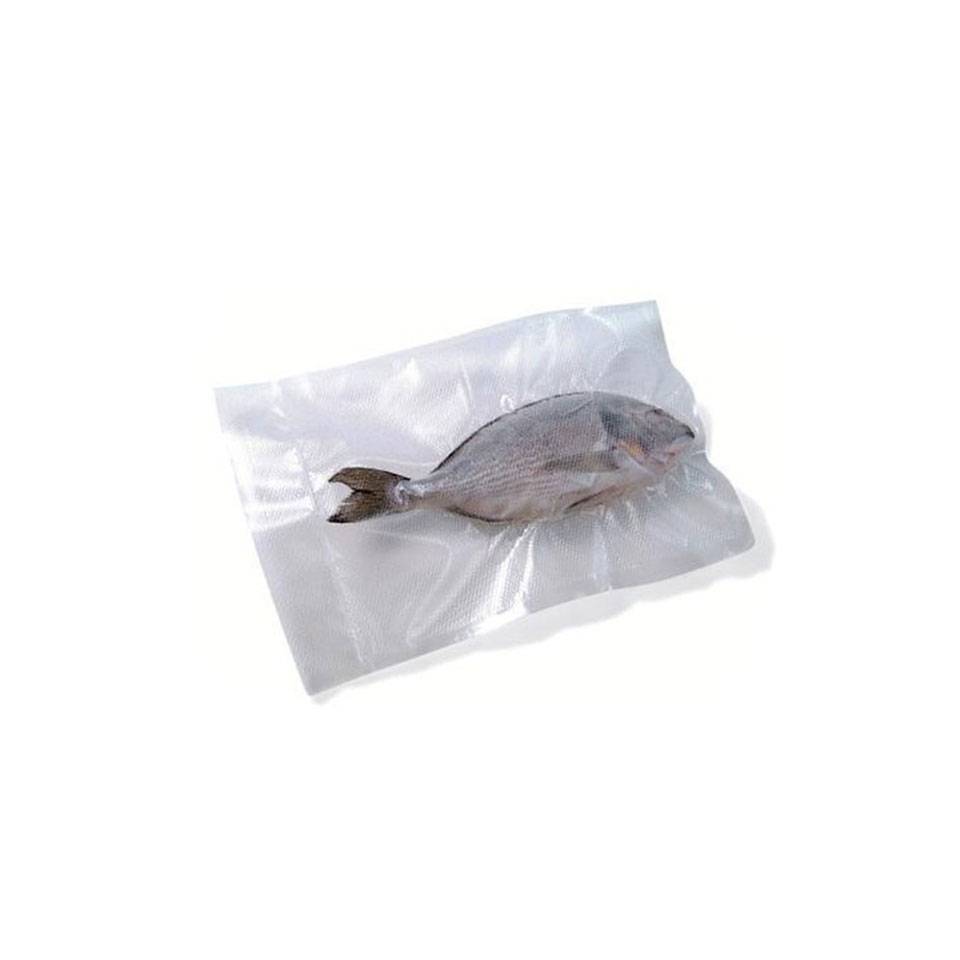 Diamond vacuum bags in transparent embossed plastic cm 25x35