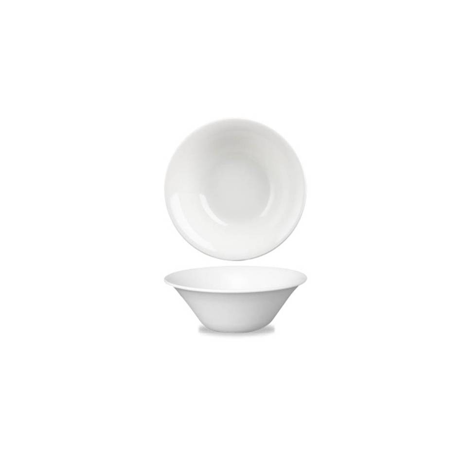 Mediterranean Churchill line salad bowl in white vitrified ceramic 25.2 cm
