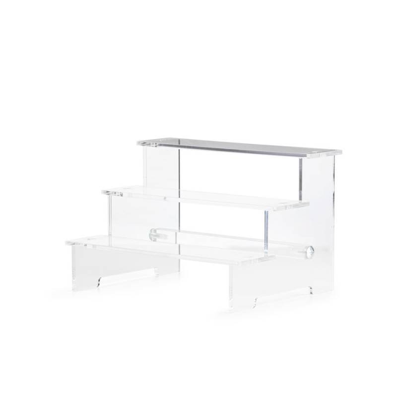 Espositore per buffet 3 gradini in plexiglass