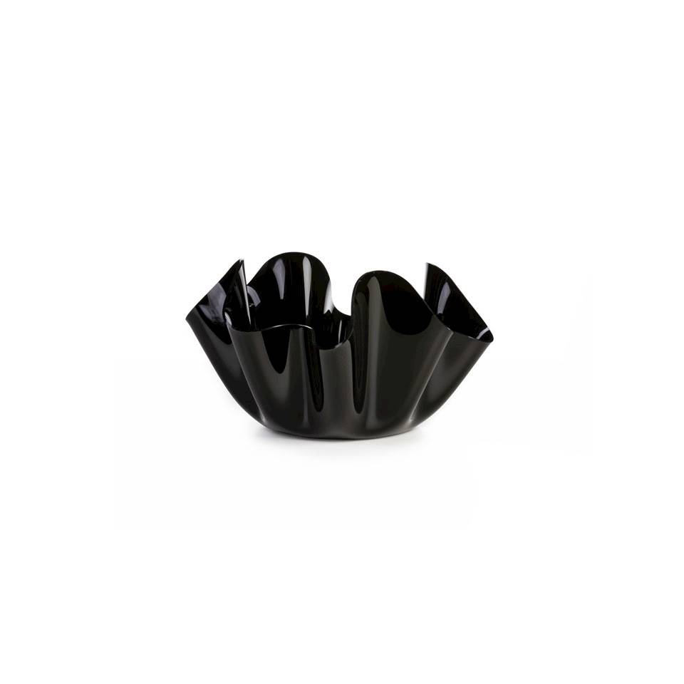 Secchiello Onda in acrilico nero cm 31x17,5