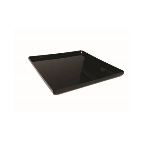 Vassoio quadrato Slim in acrilico nero lucido cm 35x35