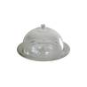 Piatto torta in acciaio inox con cupola in pvc cm 32