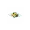 Transparent plastic square plate cm 24