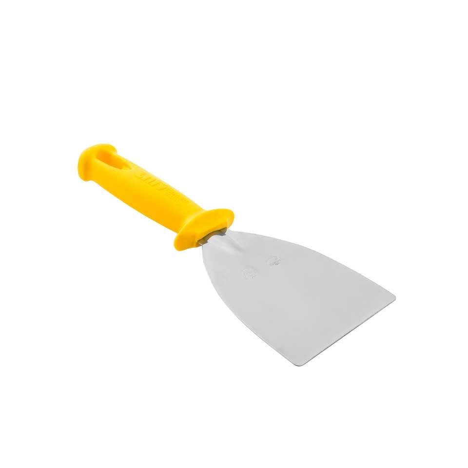 Triangular stainless steel and plastic spatula cm 10