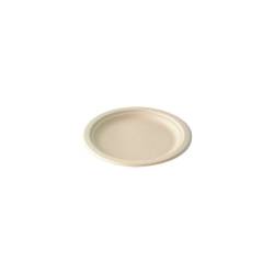 Assiettes jetables en pulpe de cellulose - assiette plate 25 cm