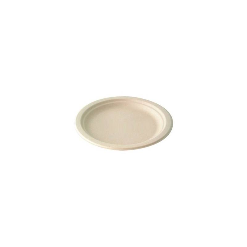 Pulp disposable plates - flat plate 25 cm