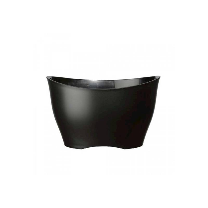 Iceberg oval sparkling wine bowl in black acrylic