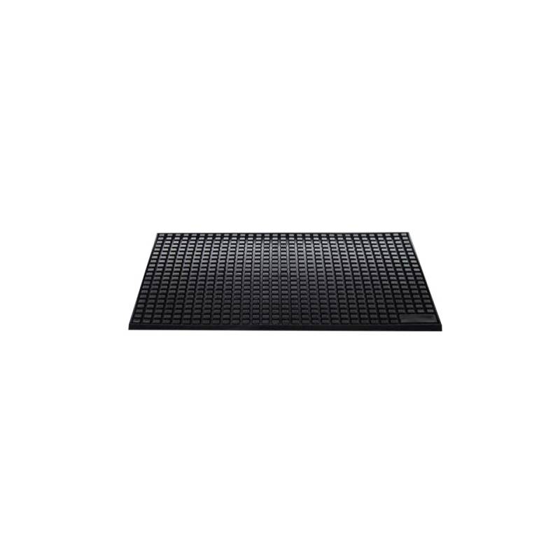 Black rubber versa mat 44x29 cm