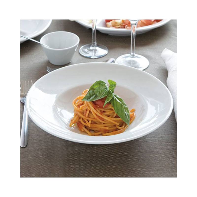 Napoli Saturnia white porcelain pasta bowl 10.23 inch