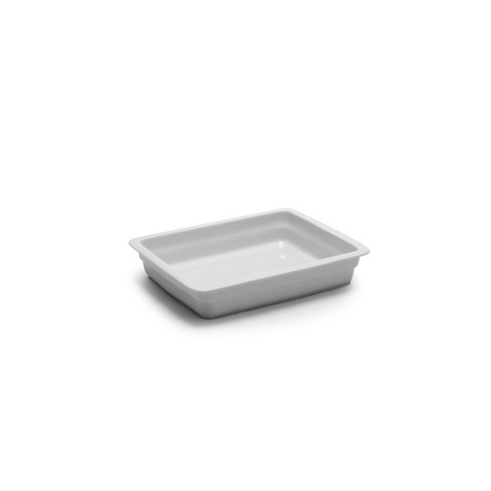 Rectangular Gastronomy 1/2 white porcelain dish cm 32x26.5x6.5