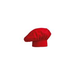 Cappello cuoco classico Egochef poliestere cotone rosso