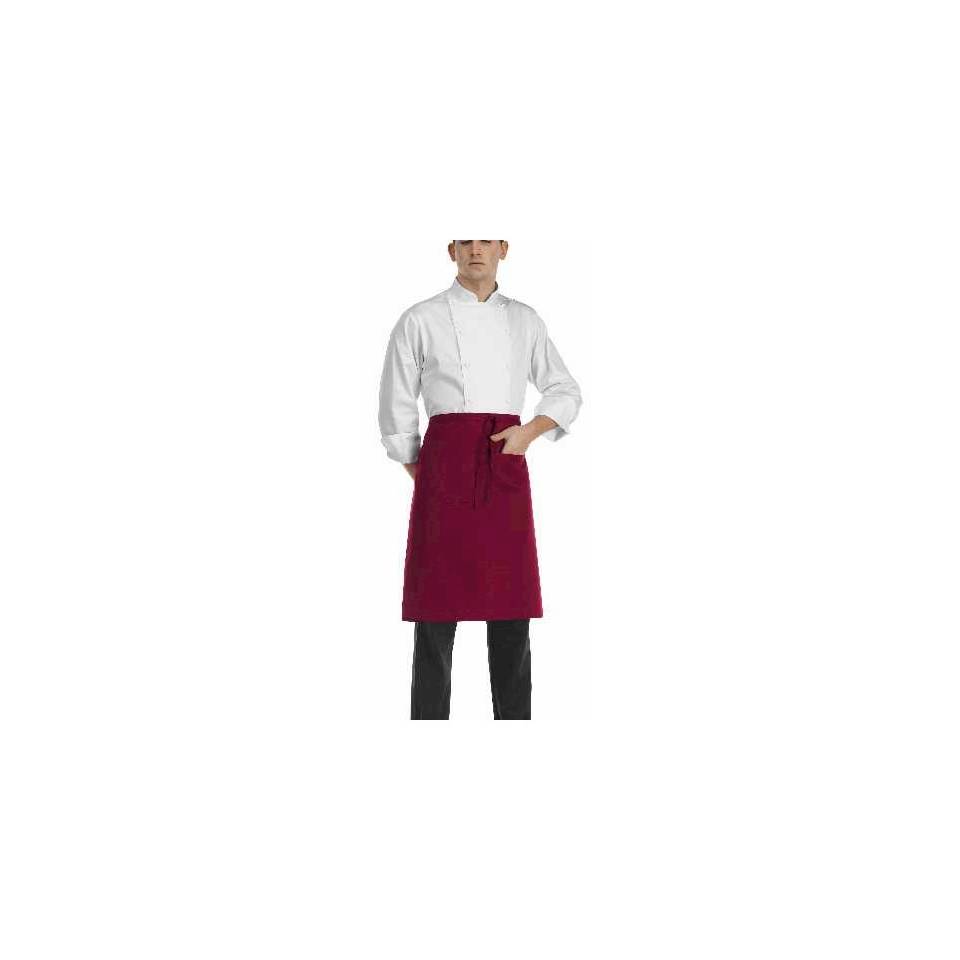 Egochef 70x70cm burgundy waist apron with pocket