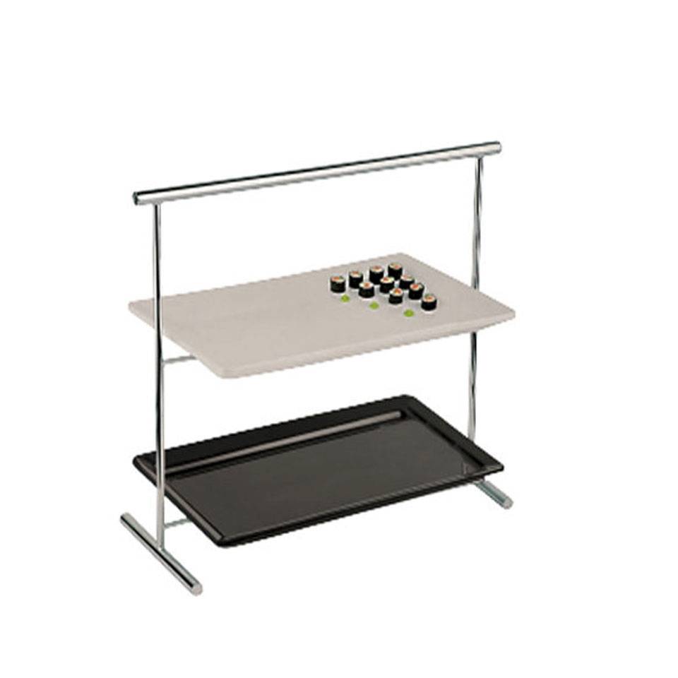 Rectangular stainless steel tray stand