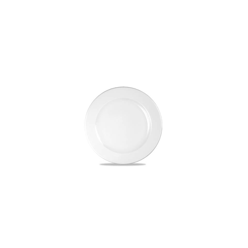 Piatto piano Linea Profile Churchill in ceramica vetrificata bianco cm 23,4