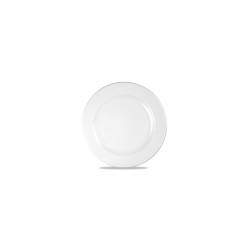 Piatto piano Linea Profile Churchill in ceramica vetrificata bianco cm 26,1