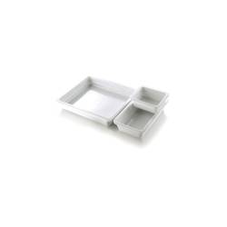 Rectangular gastronorm 1/6 white porcelain dish cm 17.6x16.2x6.5