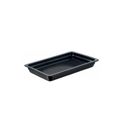 Gastronomy 1/1 black porcelain rectangular dish 53x32x6.5 cm