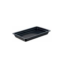 Pirofila rettangolare Gastronomia 1/1 in porcellana nera cm 53x32x6,5