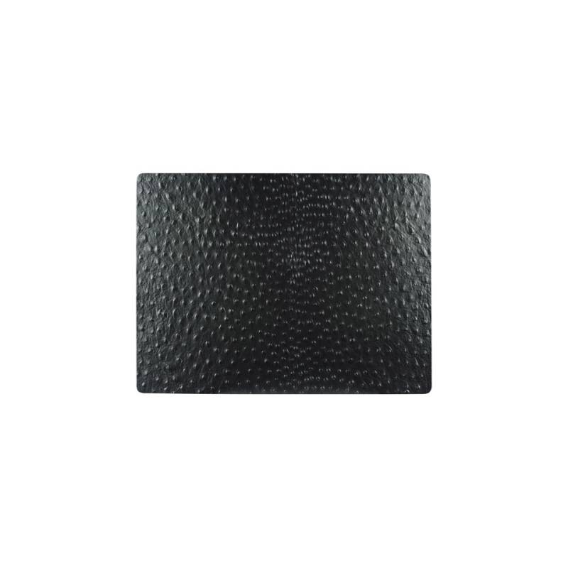 Tovaglietta Fashion Dag Style pelle rigenerata 31x41cm stampa struzzo nero