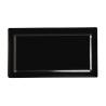 Rectangular black melamine tray 25.59x14.37 inch