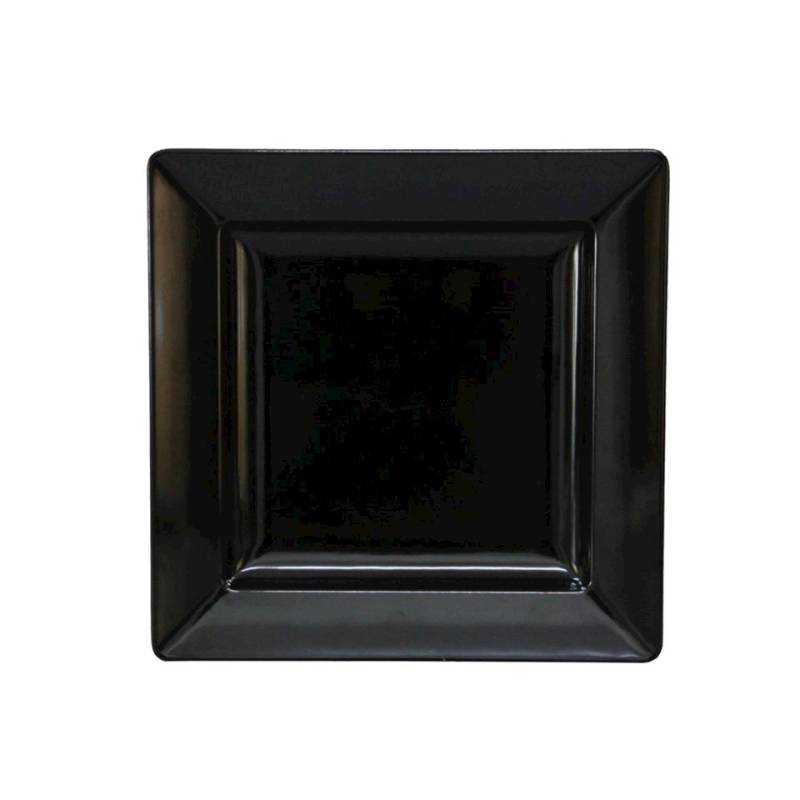 Vassoio quadrato in melamina nero cm 37x37