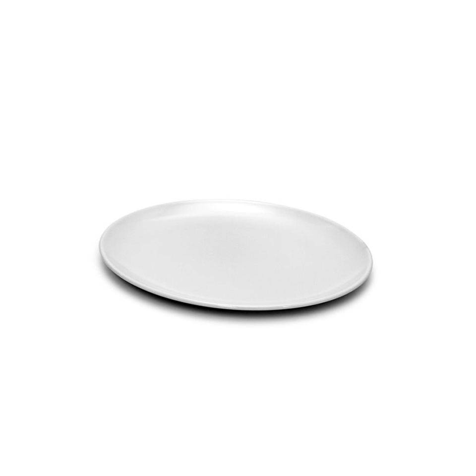 White melamine oval tray 25.5 x 33 cm