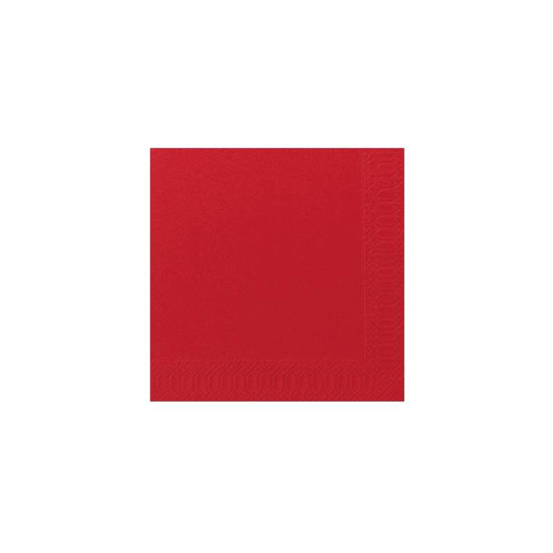 Duni cellulose napkin two ply 40 x 40 cm red