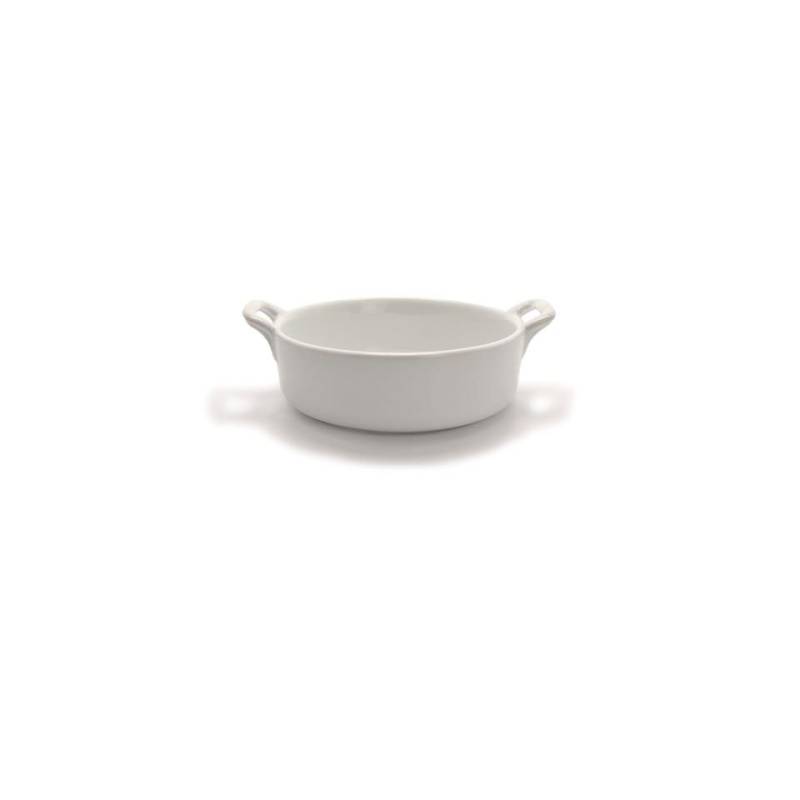 Clever white porcelain round saucepan 5.90x1.57 inch