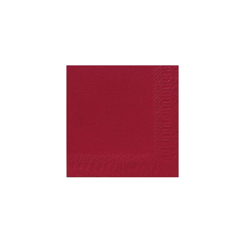 Duni cellulose napkin two ply 40 x 40 cm burgundy