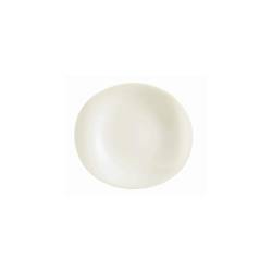 Tendency Arcoroc line saucer in ivory white glass cm 15x17