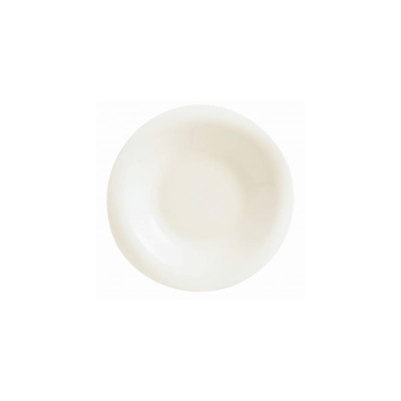 Arcoroc Tendency Line bottom plate in ivory white glass cm 23