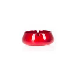 Red aluminum curved ashtray
